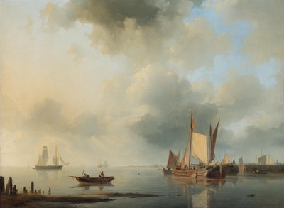 Shipping in a Calm Harbour by Abraham Hulk